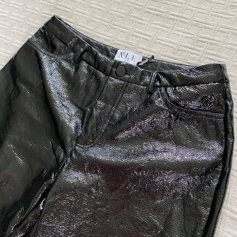 XLE The Label black vegan leather pants. - Picture 2 of 7
